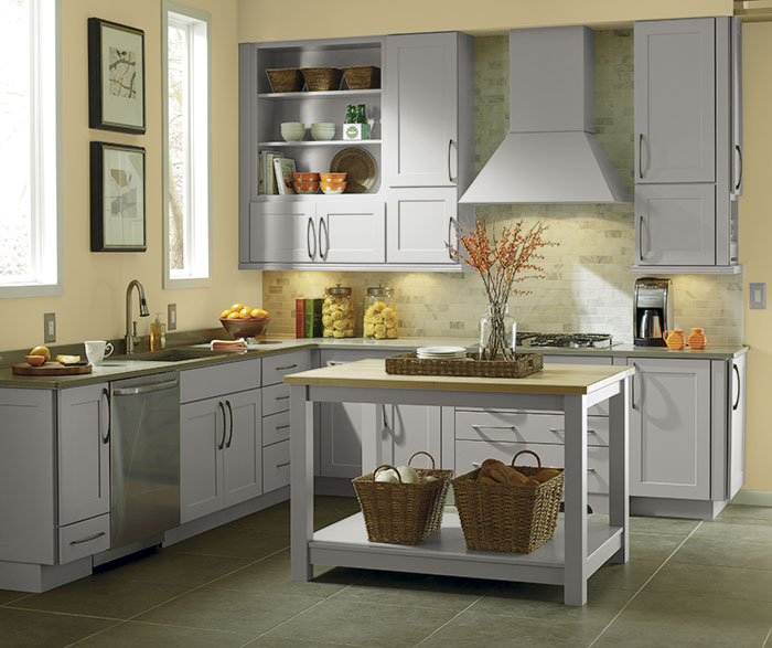 Gray Cabinets In A Shaker Style Kitchen