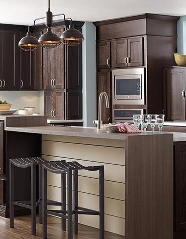 Dark Finish Modern Kitchen Cabinets