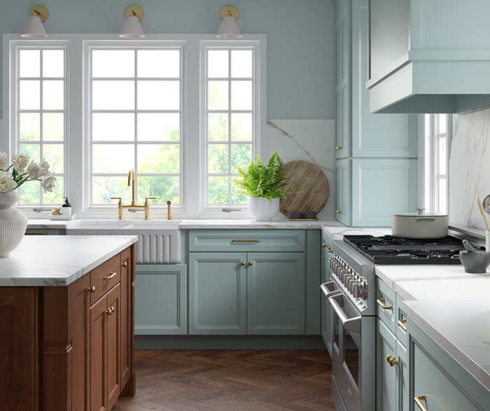 Soft Blue Kitchen