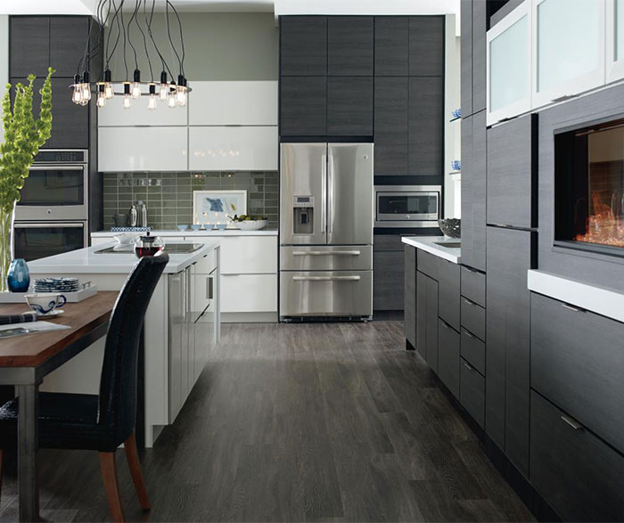 Laminate cabinets in a contemporary kitchen